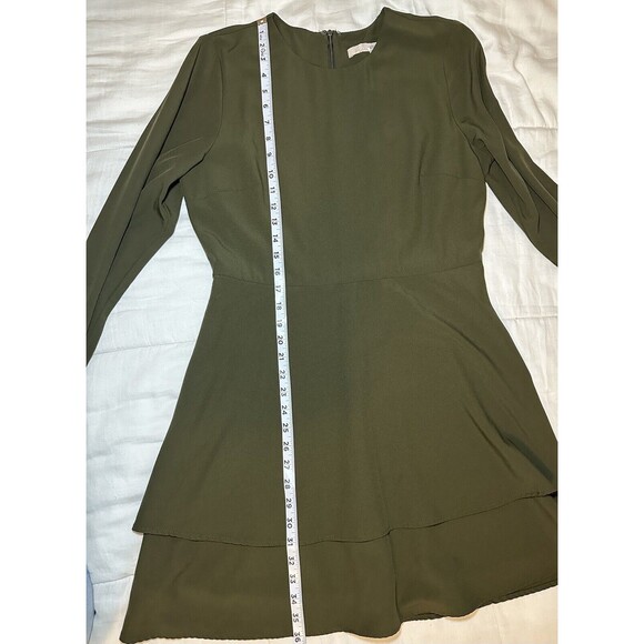 HUTCH Olive Green Cami Long Sleeve Career Mini Dress SIZE 12 - Picture 10 of 13